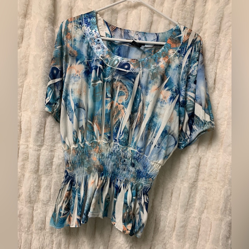 Blue Floral Top